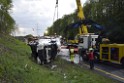 VU Gefahrgut LKW umgestuerzt A 4 Rich Koeln Hoehe AS Gummersbach P403